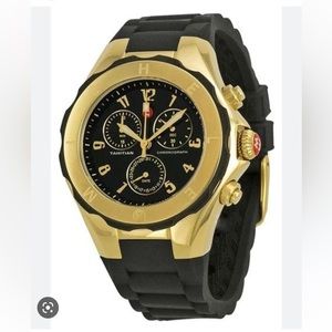 MICHELE Black and Gold Tahitan Watch